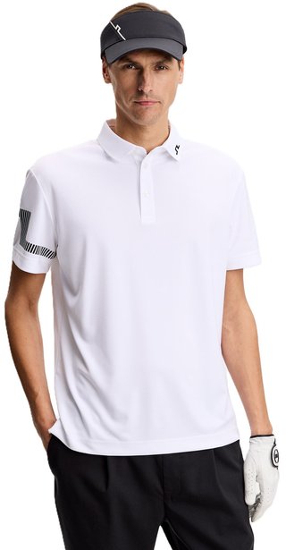 J.Lindeberg Heath polo da uomo, bianco