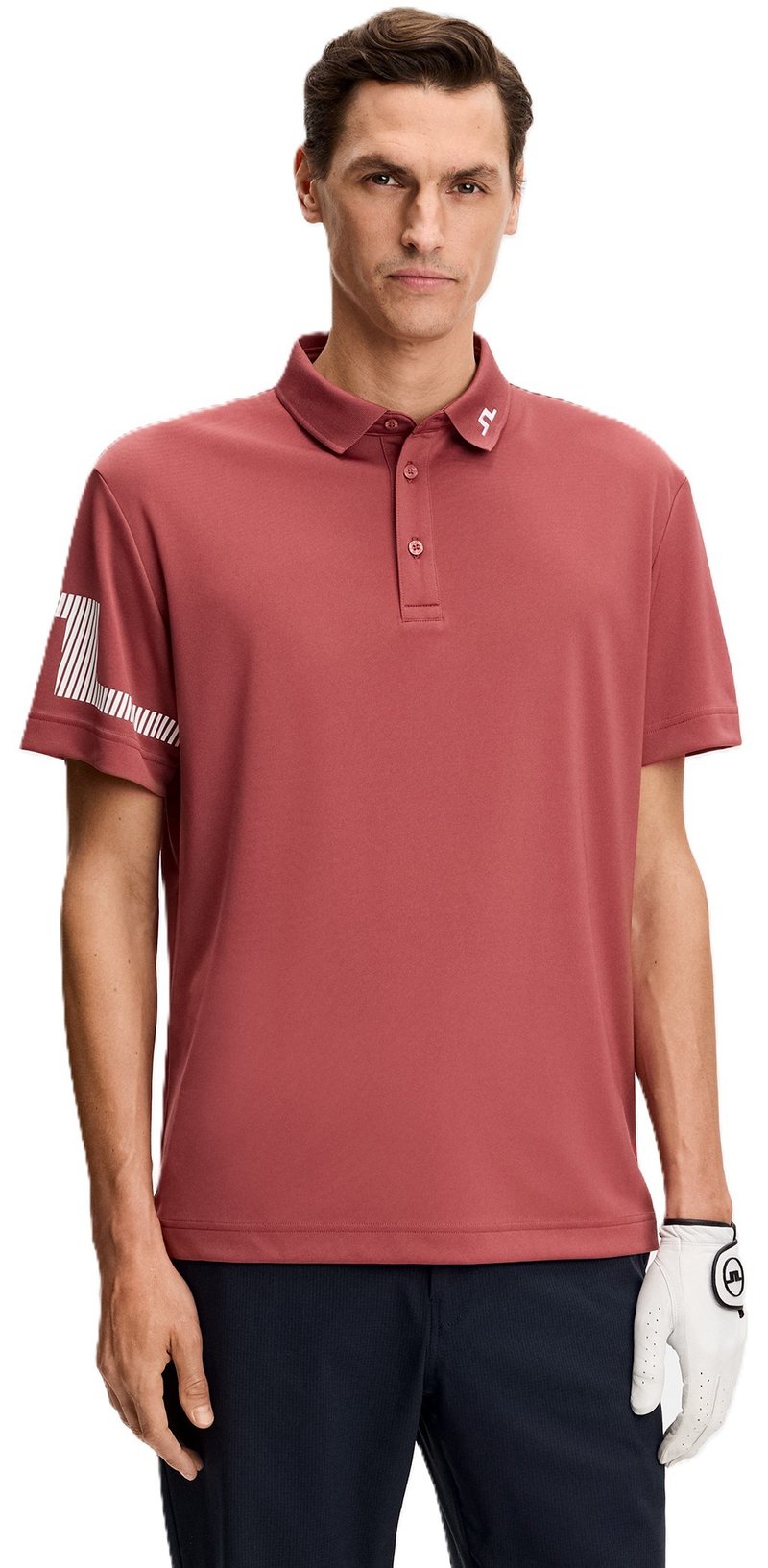 J.Lindeberg Heath polo da uomo, apple butter