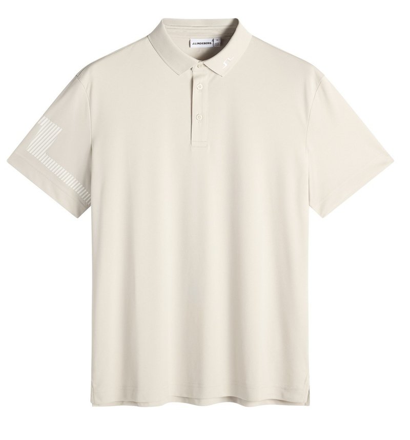 J.Lindeberg Heath polo uomo, moonbeam