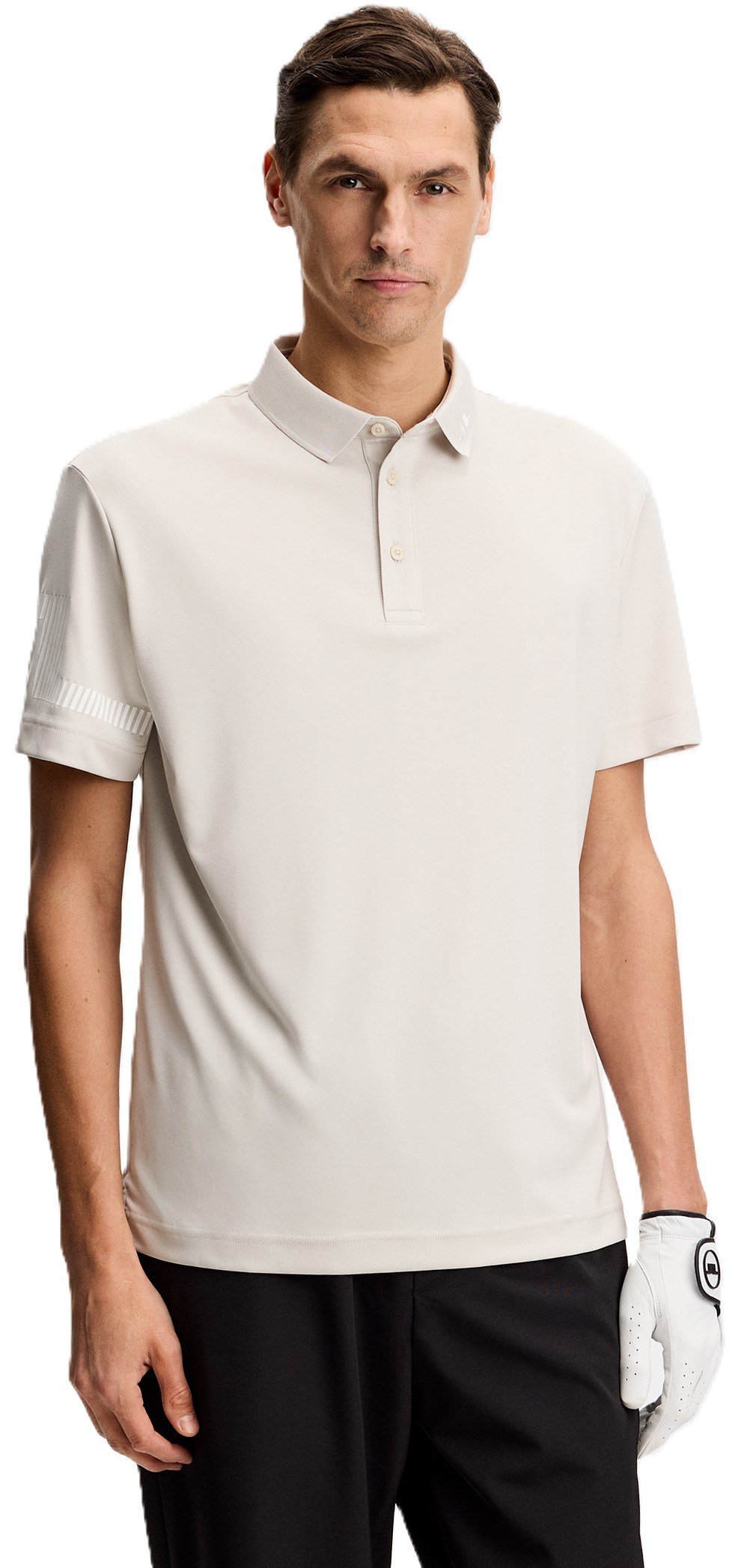 J.Lindeberg Heath polo uomo, moonbeam