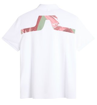 J.Lindeberg KV Print polo da uomo, paradise hedge green