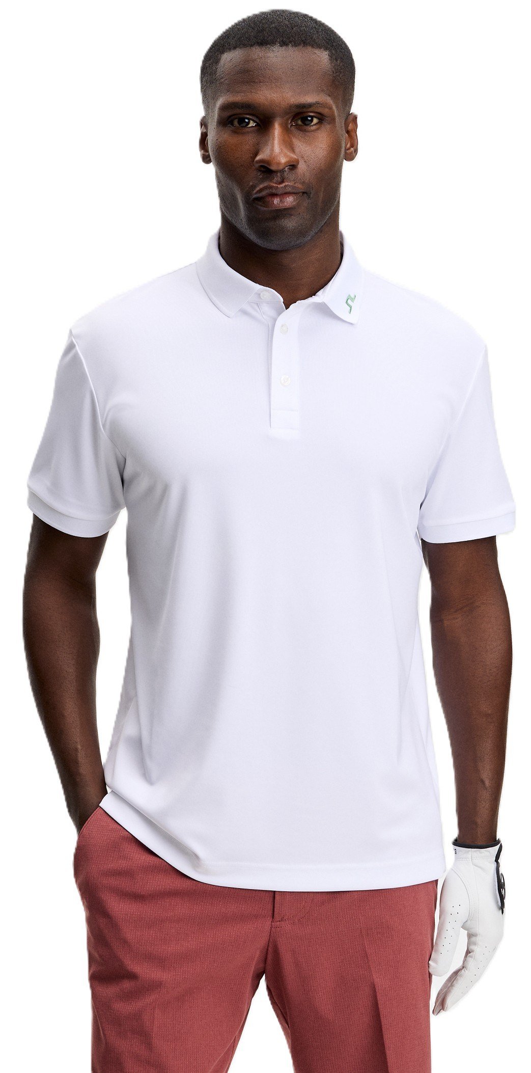 J.Lindeberg KV Print polo da uomo, paradise hedge green