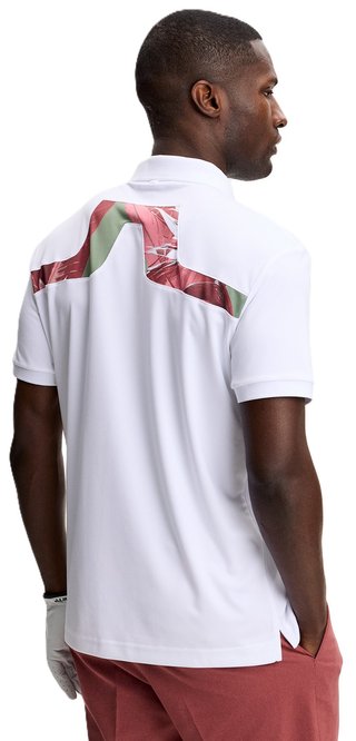 J.Lindeberg KV Print polo da uomo, paradise hedge green