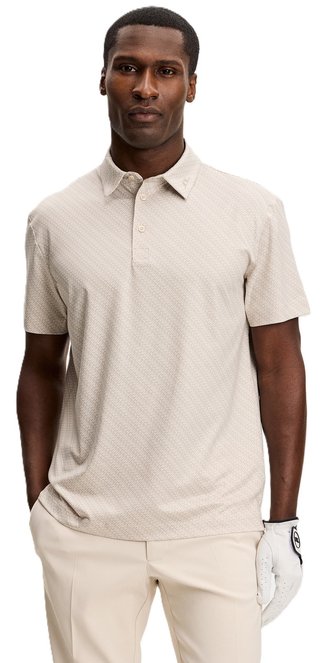 J.Lindeberg Tod Print polo da uomo, flight bridge moonbeam