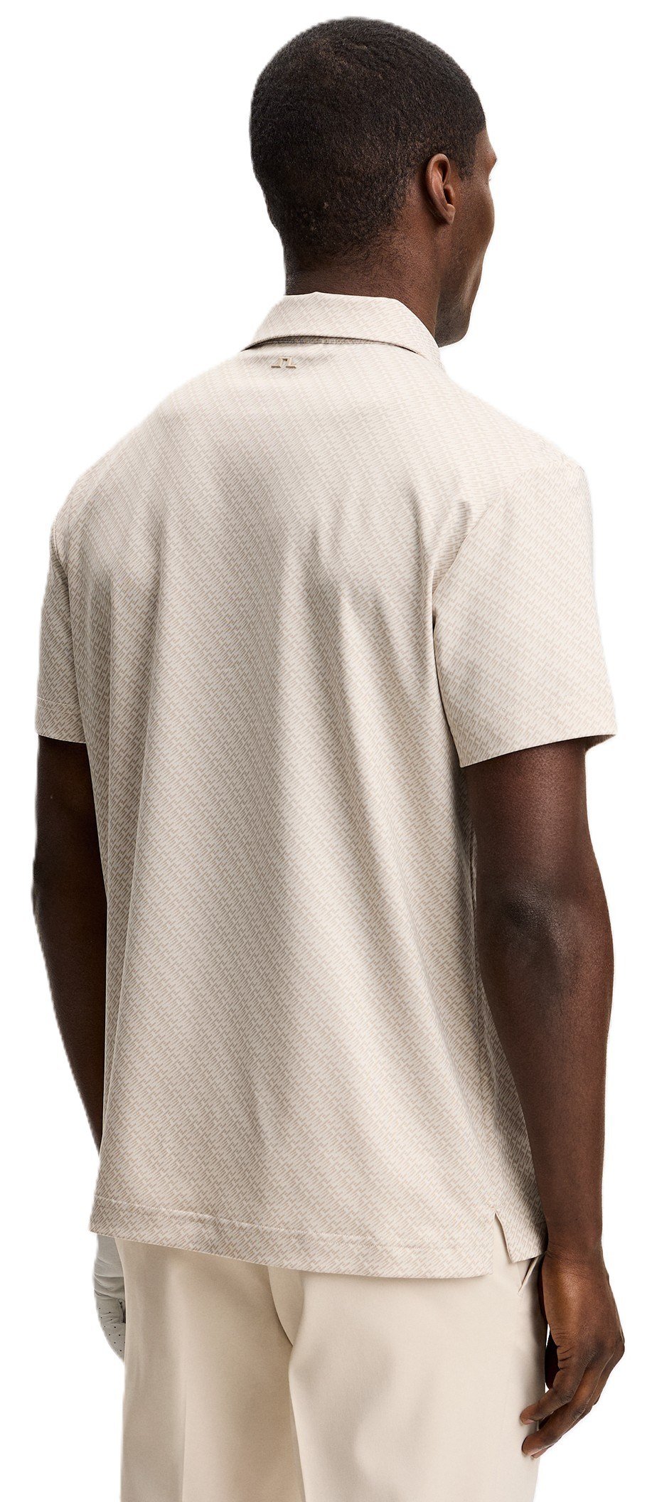 J.Lindeberg Tod Print polo da uomo, flight bridge moonbeam