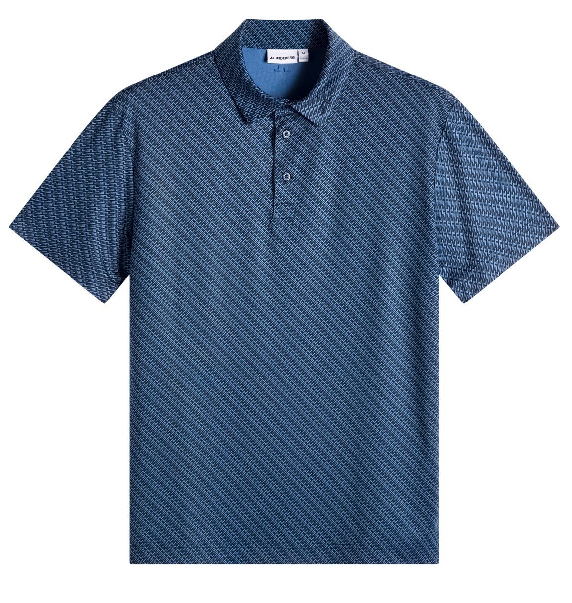 J.Lindeberg Tod Print polo uomo, flight bridge navy fed