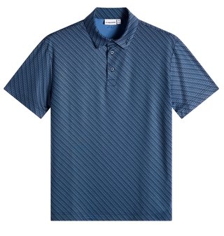 J.Lindeberg Tod Print polo uomo, flight bridge navy fed