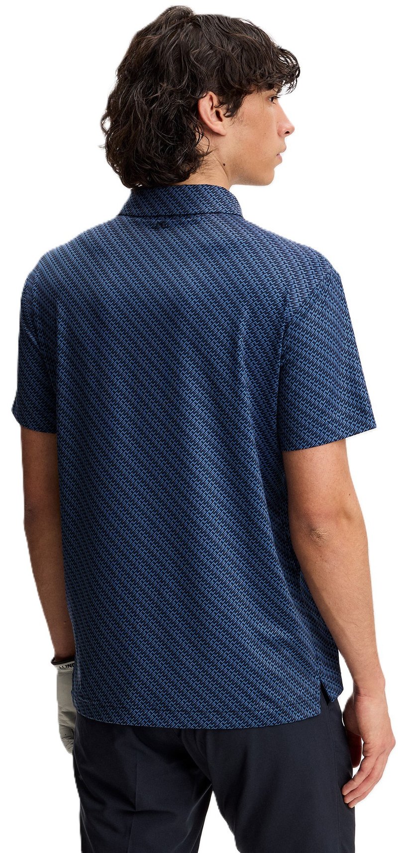 J.Lindeberg Tod Print polo uomo, flight bridge navy fed