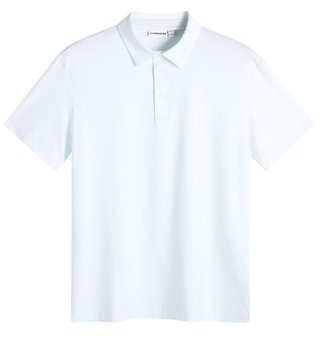 J.Lindeberg Tod Print polo da uomo, flight bridge white sky