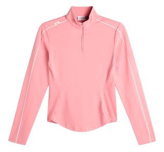 J.Lindeberg Adiola Quarter Zip Mid Layer felpa donna, flamingo plume