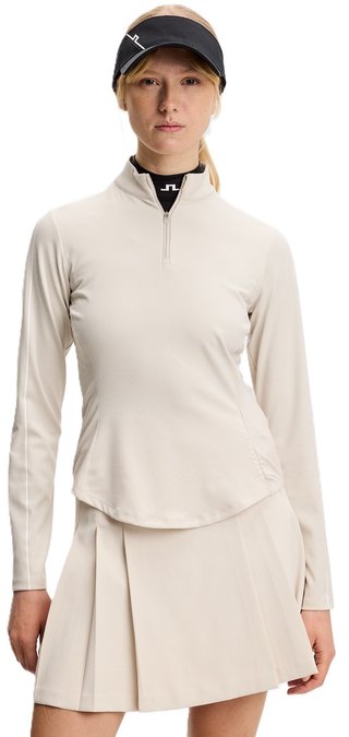 J.Lindeberg Adiola Quarter Zip Mid Layer felpa donna, moonbeam