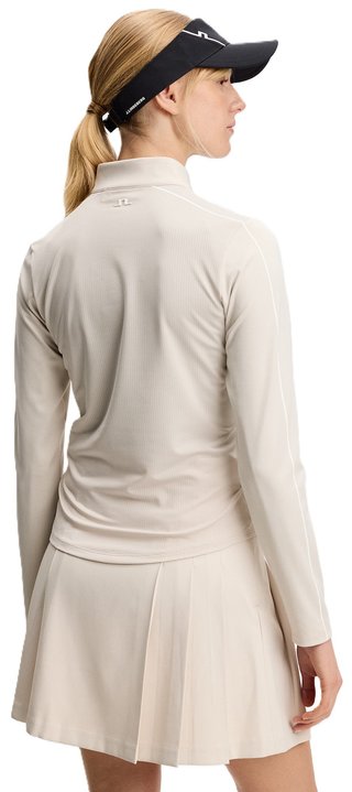 J.Lindeberg Adiola Quarter Zip Mid Layer felpa donna, moonbeam