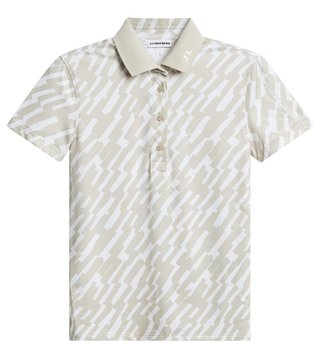 J.Lindeberg Tour Tech Print polo da donna, oak island fossil