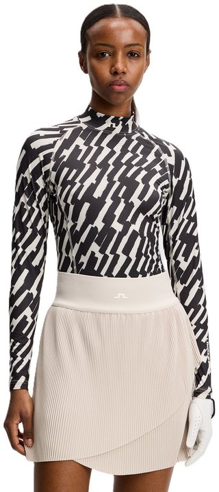 J.Lindeberg Ella Print Compression top da donna, oak moonbeam