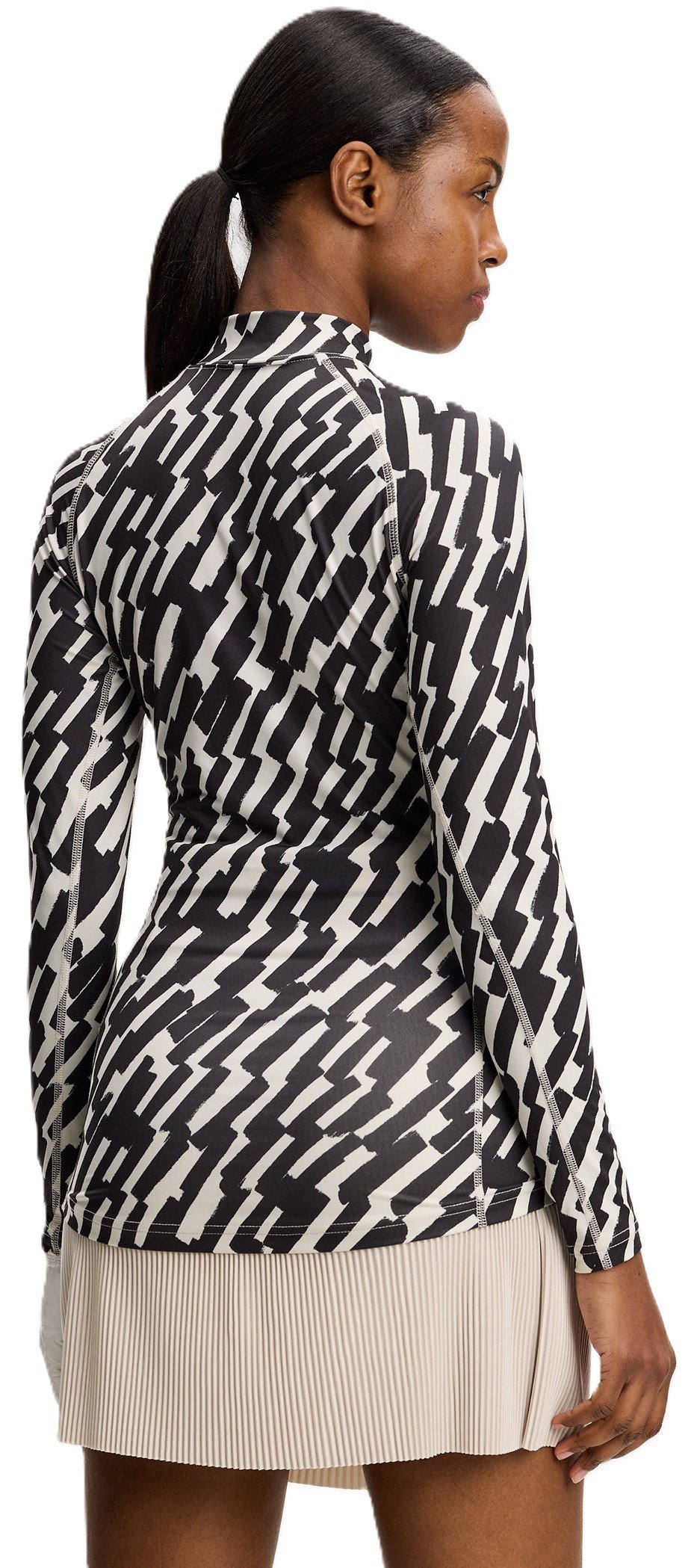 J.Lindeberg Ella Print Compression top da donna, oak moonbeam