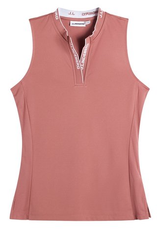 J.Lindeberg Leya Sleeveless polo da donna, withered rose