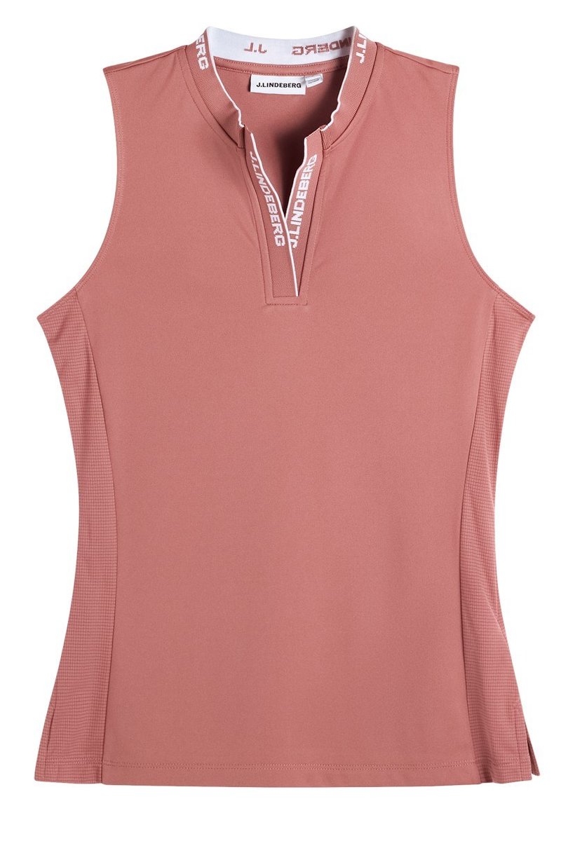 J.Lindeberg Leya Sleeveless polo da donna, withered rose