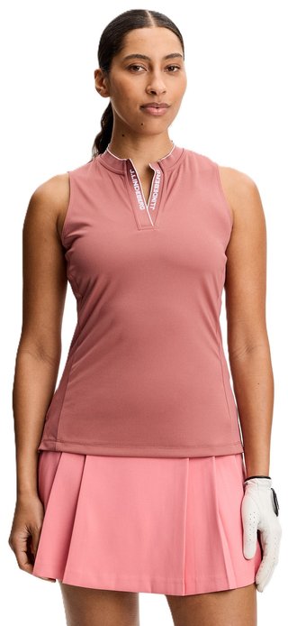 J.Lindeberg Leya Sleeveless polo da donna, withered rose