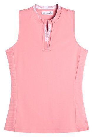 J.Lindeberg Leya Sleeveless polo da donna, flamingo plume