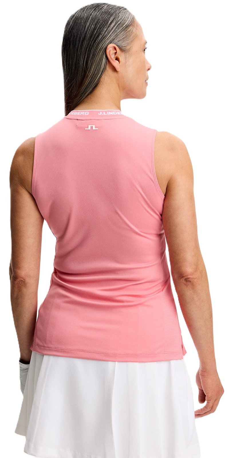 J.Lindeberg Leya Sleeveless polo da donna, flamingo plume