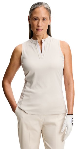 J.Lindeberg Leya Sleeveless polo da donna, moonbeam