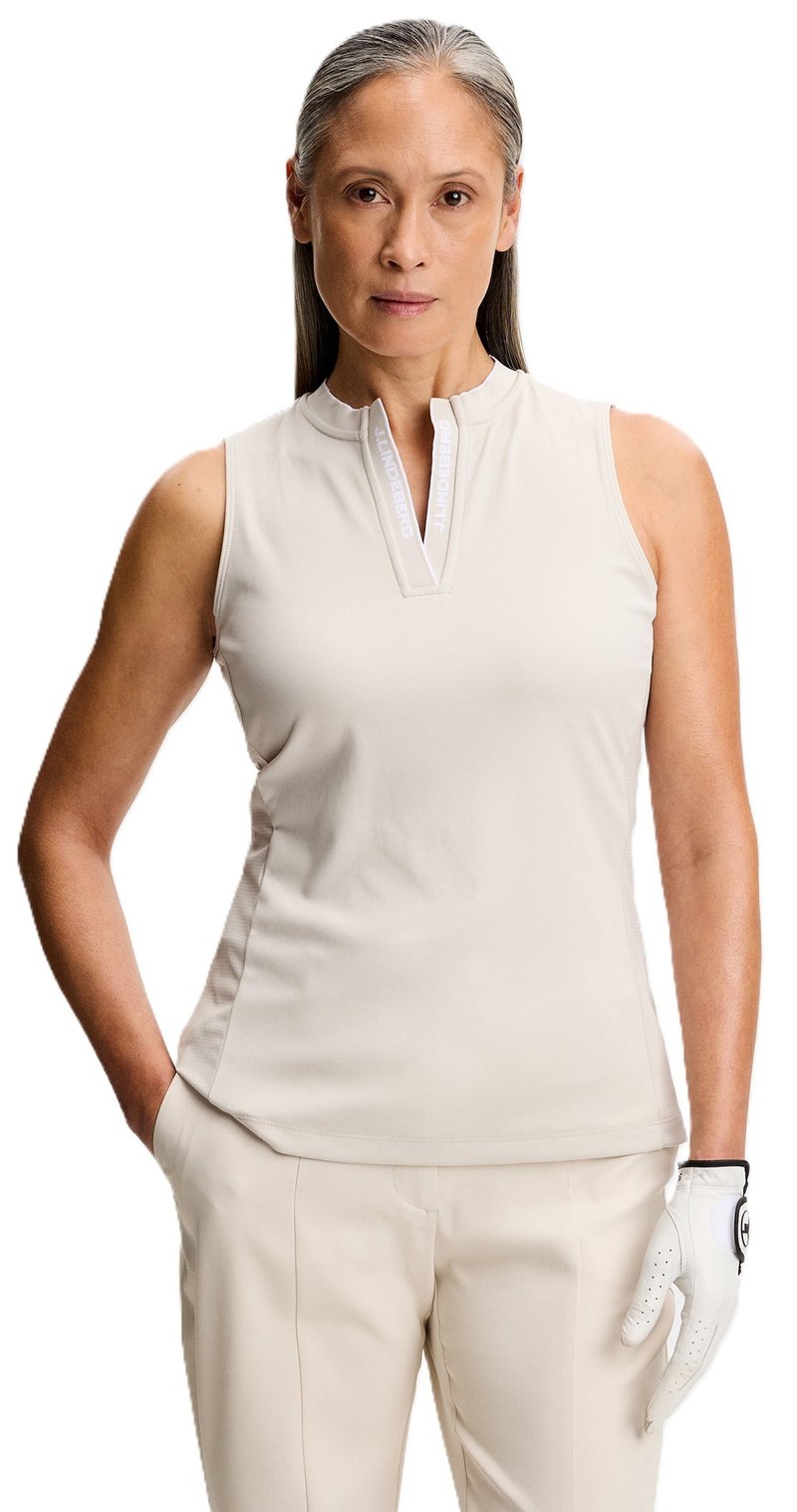 J.Lindeberg Leya Sleeveless polo da donna, moonbeam