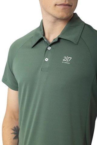 2117 of Sweden Fröseke Technical Pique polo da uomo, forest green