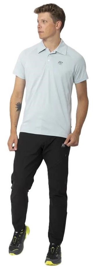2117 of Sweden Fröseke Technical Pique polo da uomo, pearl blue