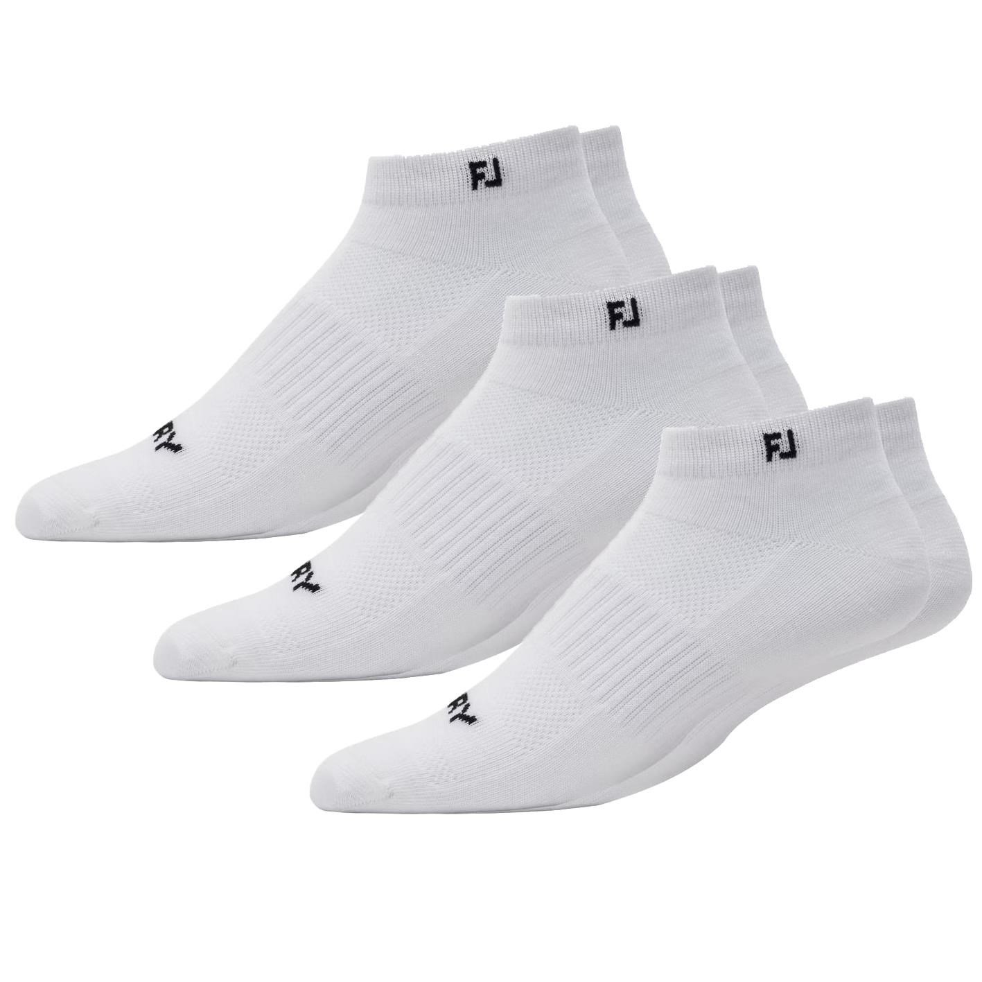 FootJoy ProDry Lightweight Sport calze da uomo, bianche, EU 39-46 (3 paia)