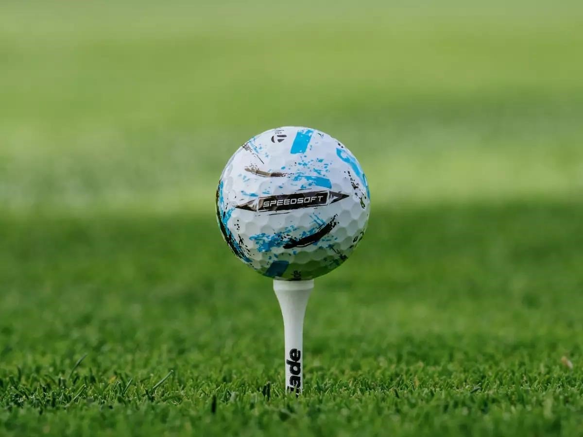 TaylorMade SpeedSoft Ink palline da golf, mix colori (blu, verde, arancione, rosa)