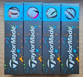TaylorMade SpeedSoft Ink palline da golf, mix colori (blu, verde, arancione, rosa)