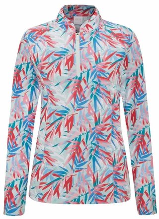 PING Arwen Printed Longsleeve polo da donna, tropic retreat