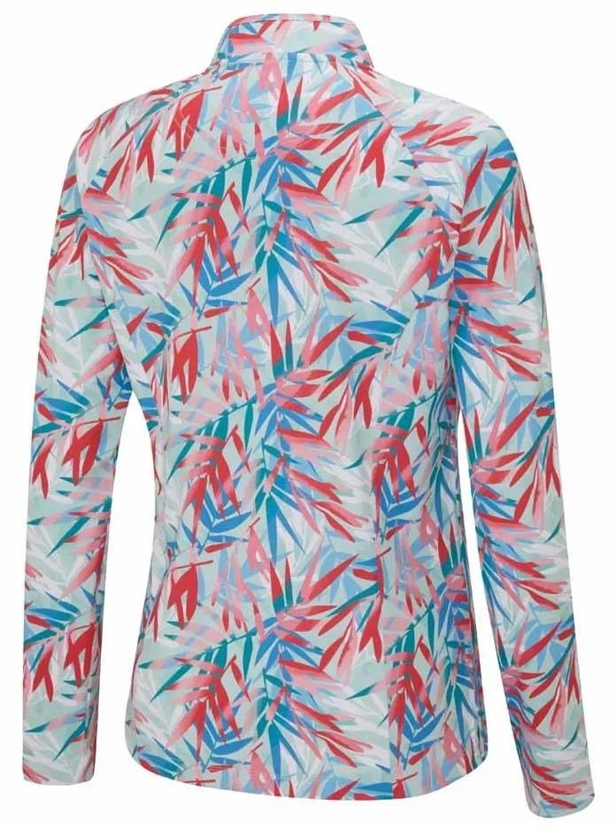PING Arwen Printed Longsleeve polo da donna, tropic retreat