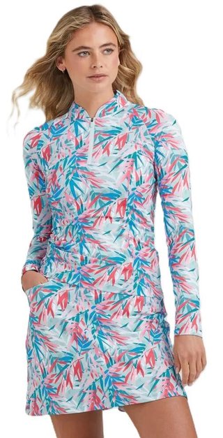 PING Arwen Printed Longsleeve polo da donna, tropic retreat