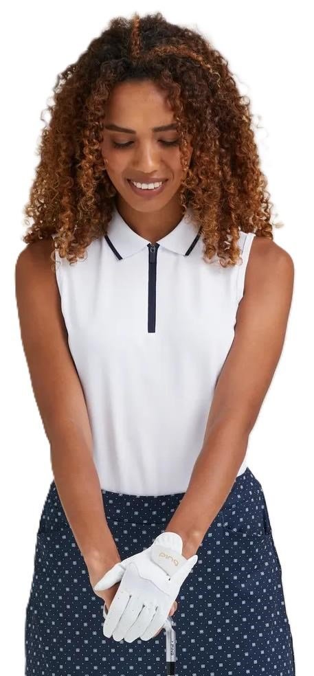 PING Eben Sleeveless polo da donna, bianco