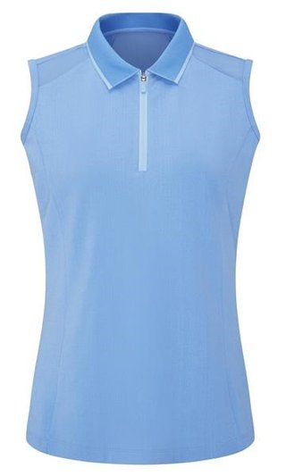 PING Eben Sleeveless polo da donna, infinity blue