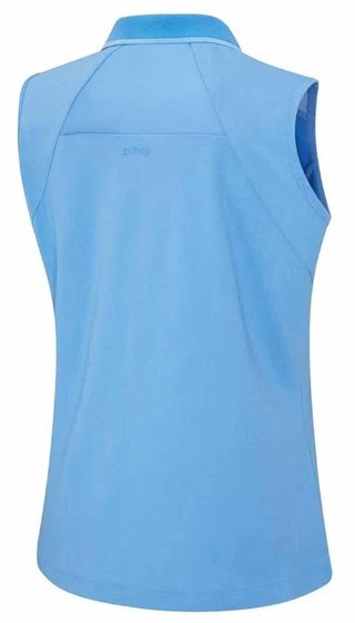 PING Eben Sleeveless polo da donna, infinity blue