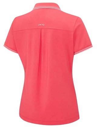 PING Viviana Tipped polo da donna, paradise pink