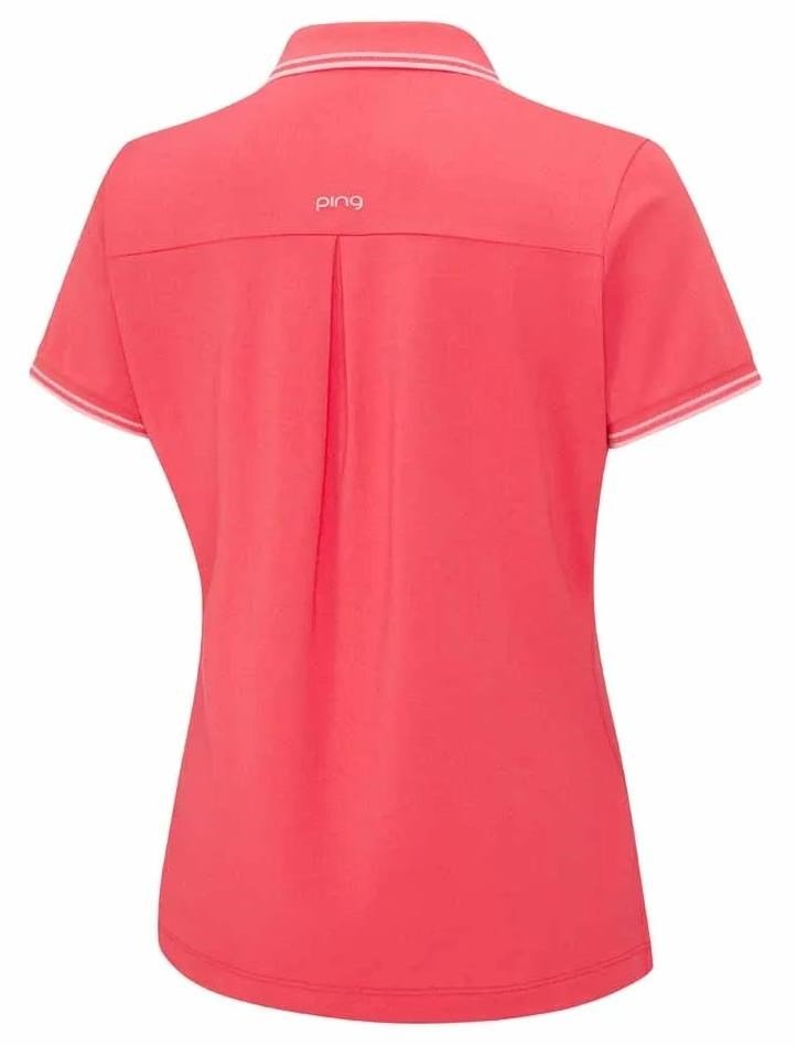 PING Viviana Tipped polo da donna, paradise pink