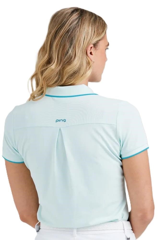 PING Viviana Tipped polo da donna, seaspray