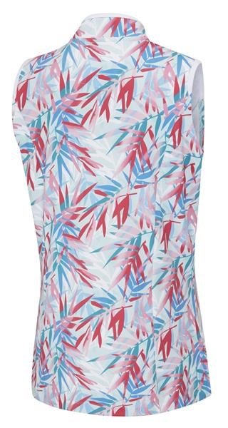 PING Penola Printed Sleeveless polo da donna, tropic retreat