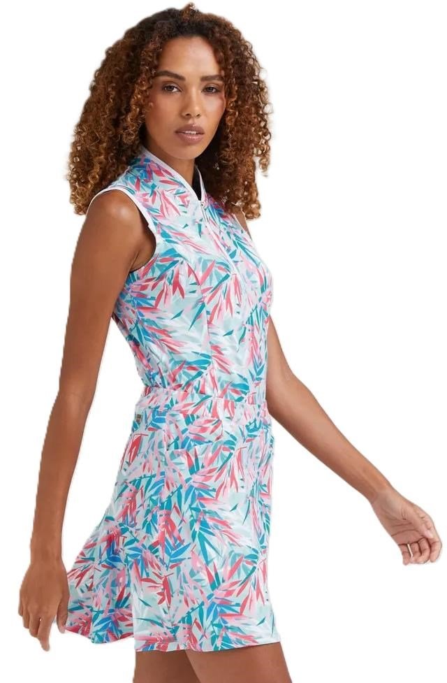 PING Penola Printed Sleeveless polo da donna, tropic retreat