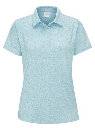 PING Aeria Printed polo da donna, splash