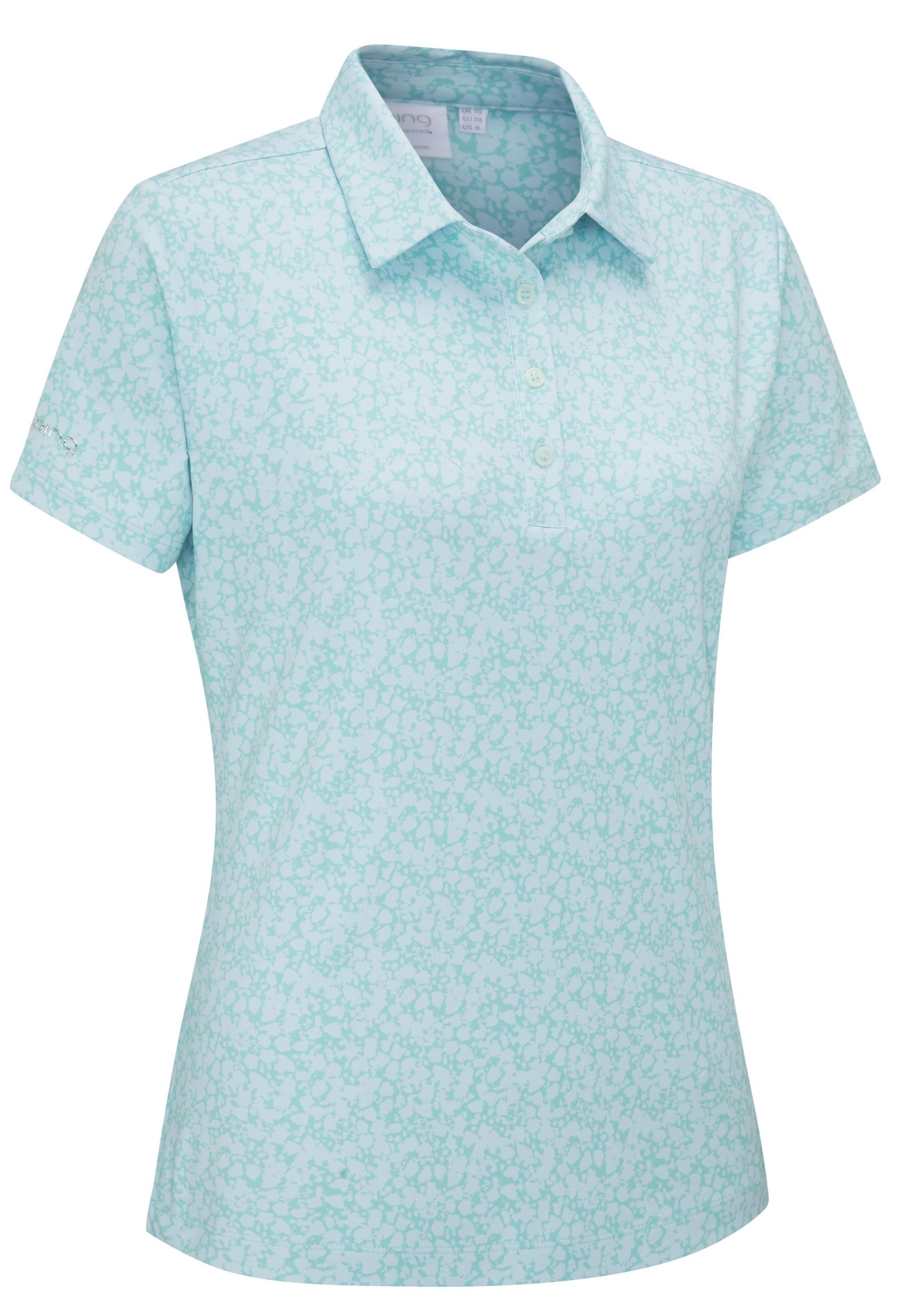 PING Aeria Printed polo da donna, splash