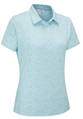 PING Aeria Printed polo da donna, splash