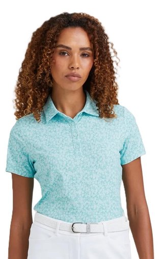 PING Aeria Printed polo da donna, splash