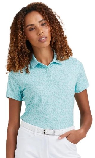 PING Aeria Printed polo da donna, splash