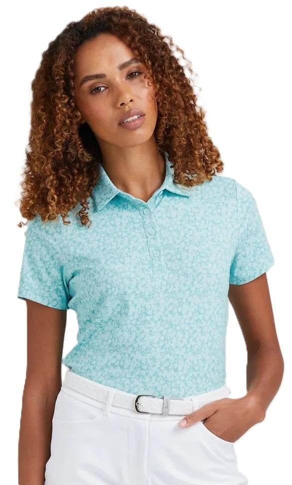 PING Aeria Printed polo da donna, splash