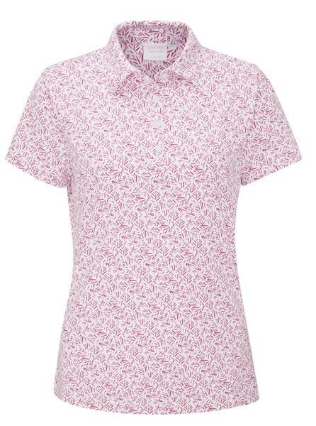 PING Aeria Printed polo da donna, fuchsia foliage