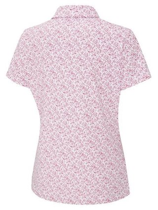 PING Aeria Printed polo da donna, fuchsia foliage